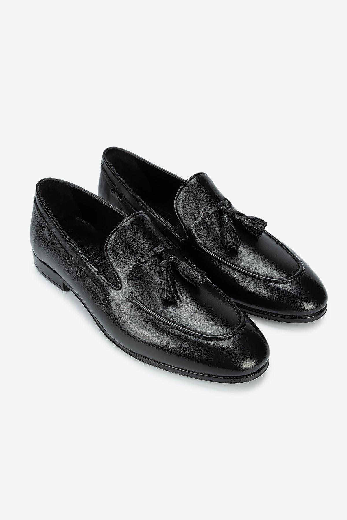 Erkek Deri Püsküllü Klasik Loafer — Siyah · görsel 2