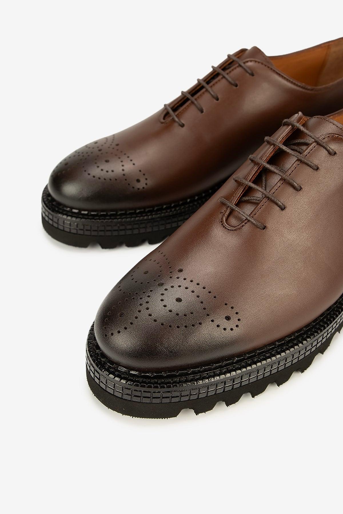 Erkek Deri Kalın Tabanlı Klasik Loafer — Kahverengi · görsel 3