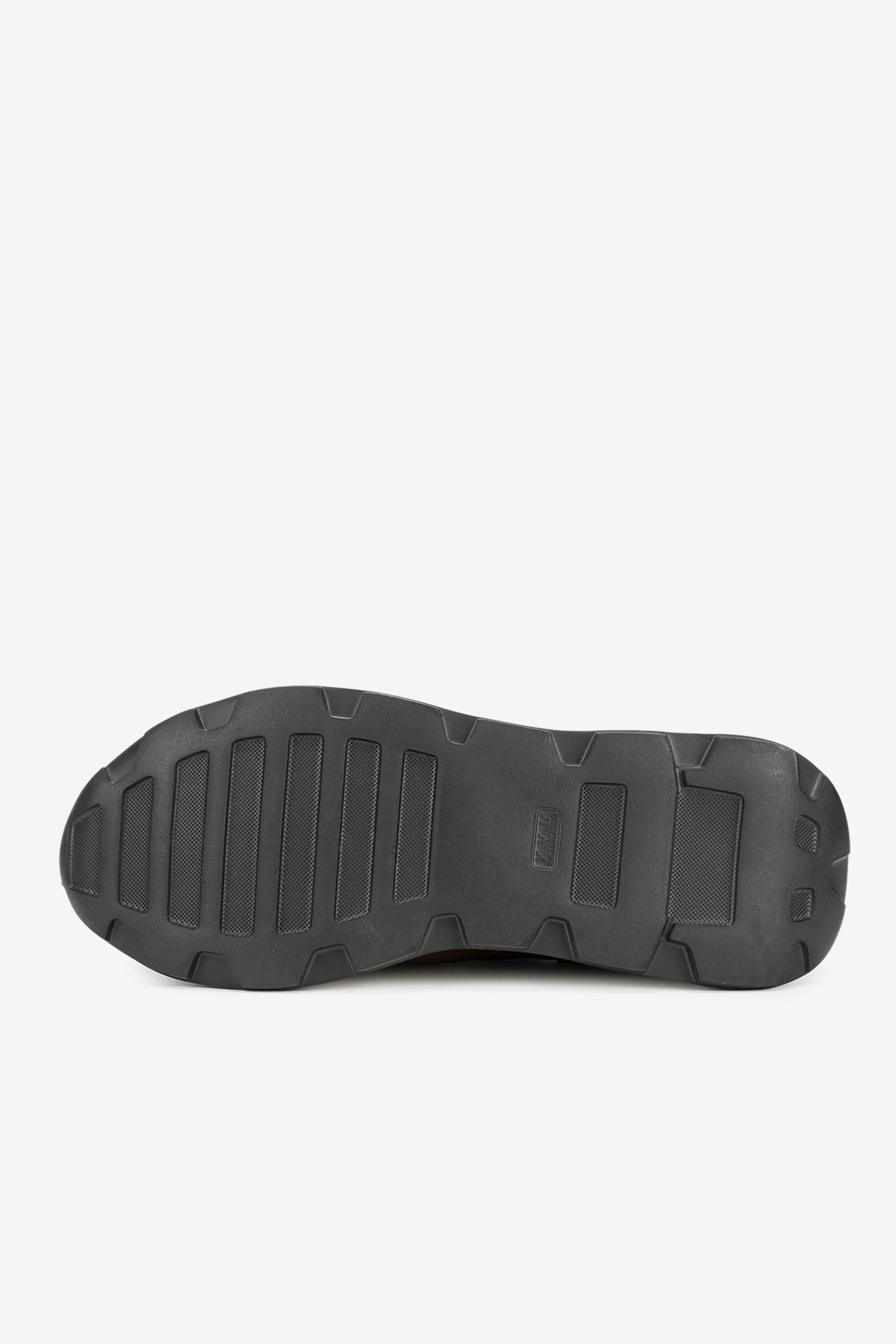 Erkek Kroko Desenli Deri Eva Tabanlı Retro Sneaker — Kahverengi · görsel 4