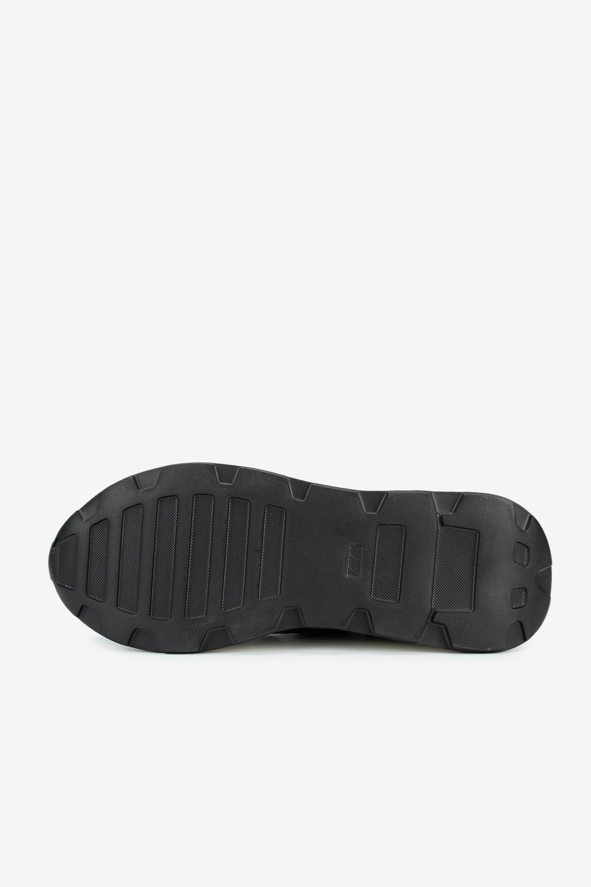 Erkek Kroko Desenli Deri Eva Tabanlı Retro Sneaker — Siyah · görsel 4