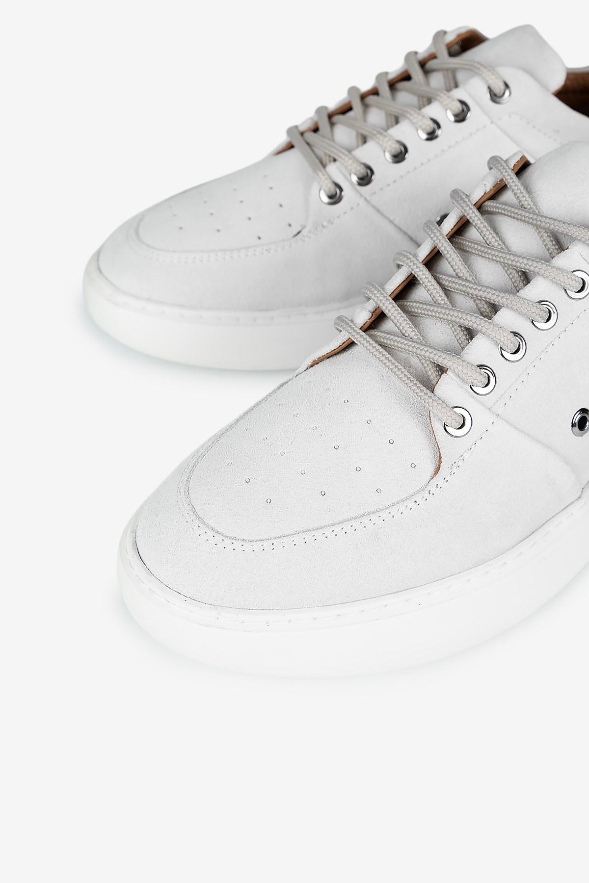 Erkek Süet Eva Tabanlı Metalik Detaylı Sneaker – Latte · görsel 3