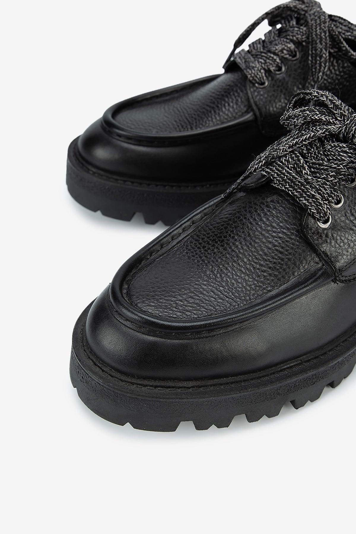 Erkek Deri Kalın Tabanlı Püsküllü Klasik Loafer — Siyah · görsel 3
