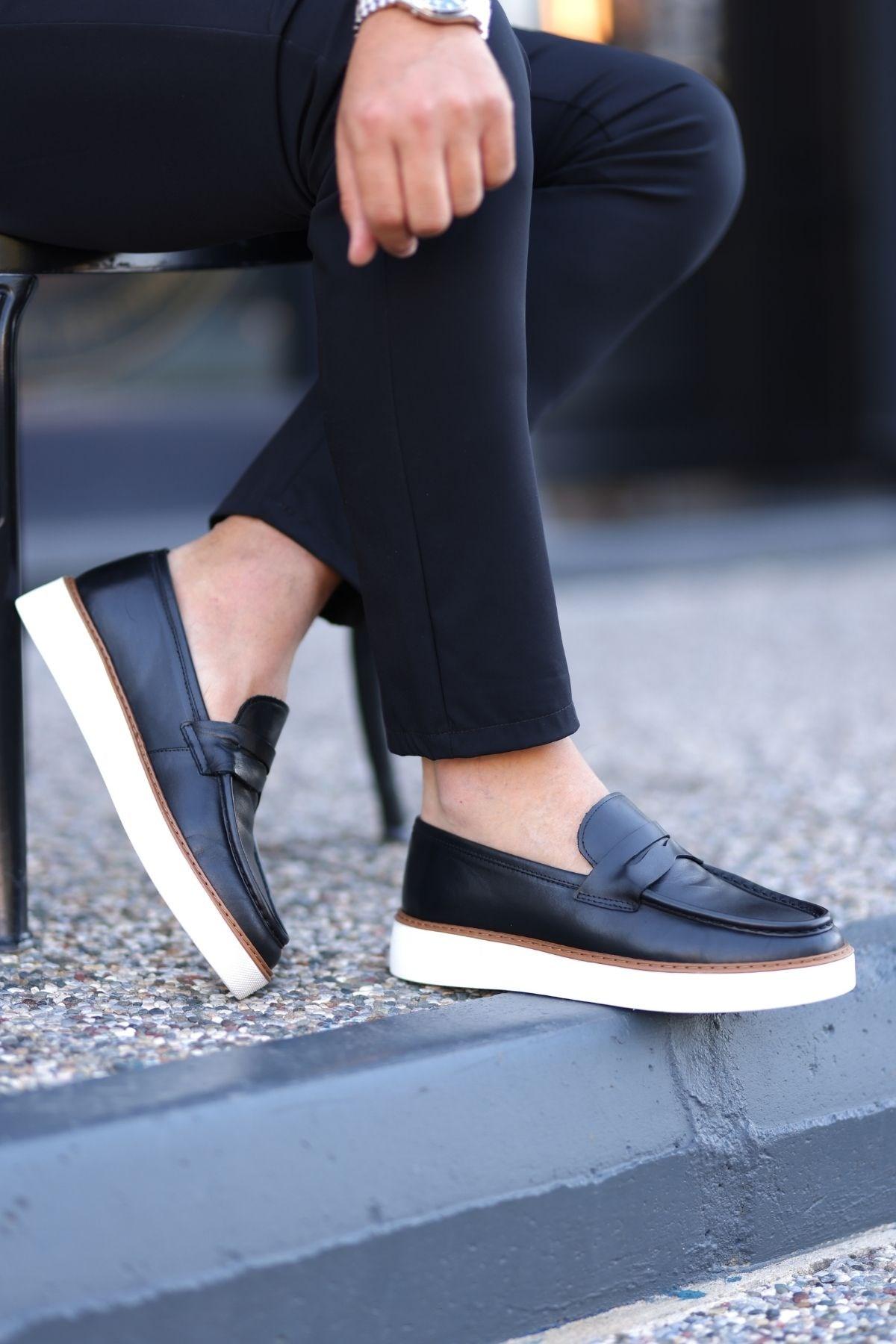 Erkek Deri Penny Günlük Loafer — Siyah · görsel 5