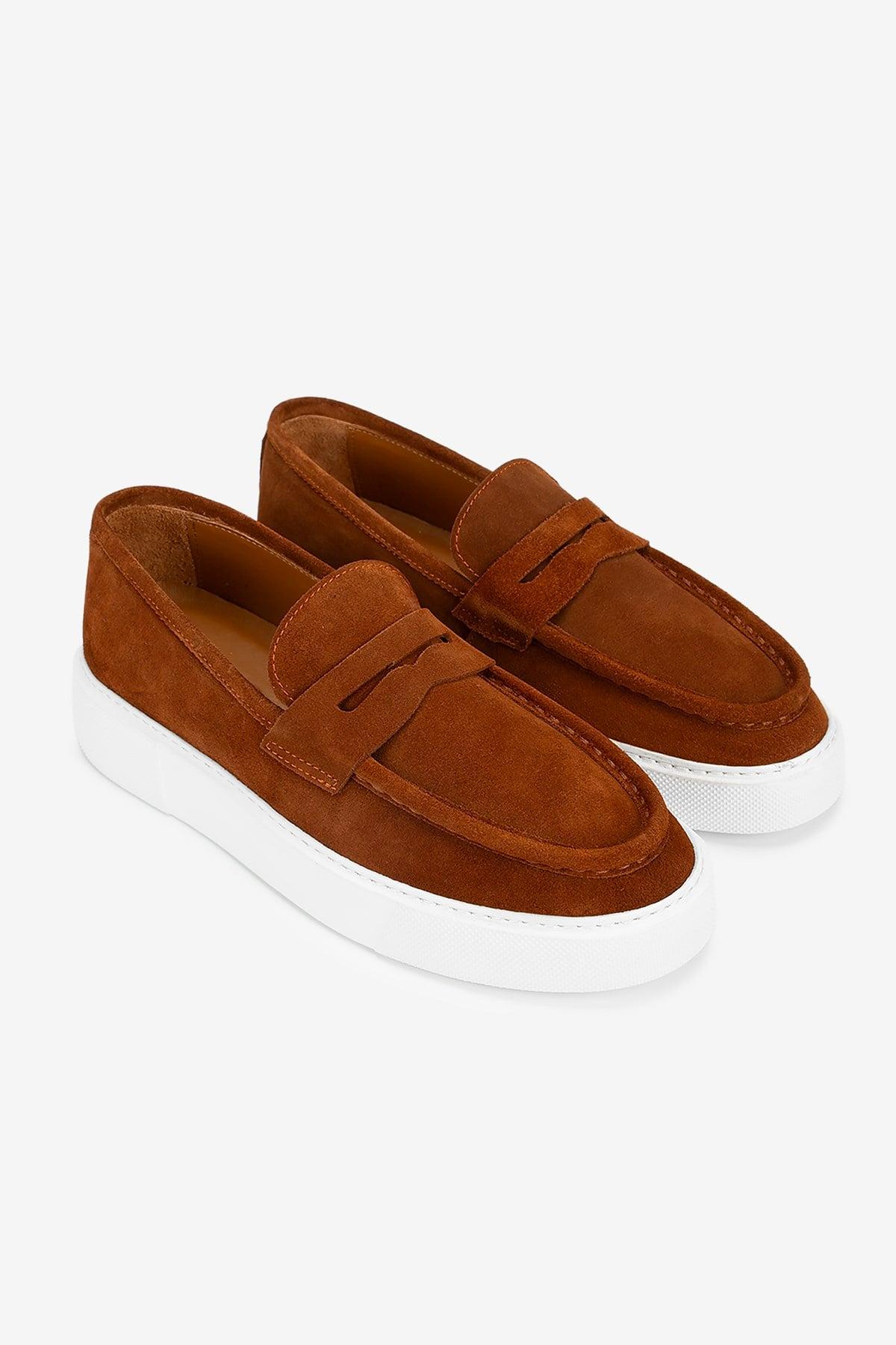 Erkek Süet Eva Tabanlı Bantlı Günlük Loafer — Taba · görsel 2