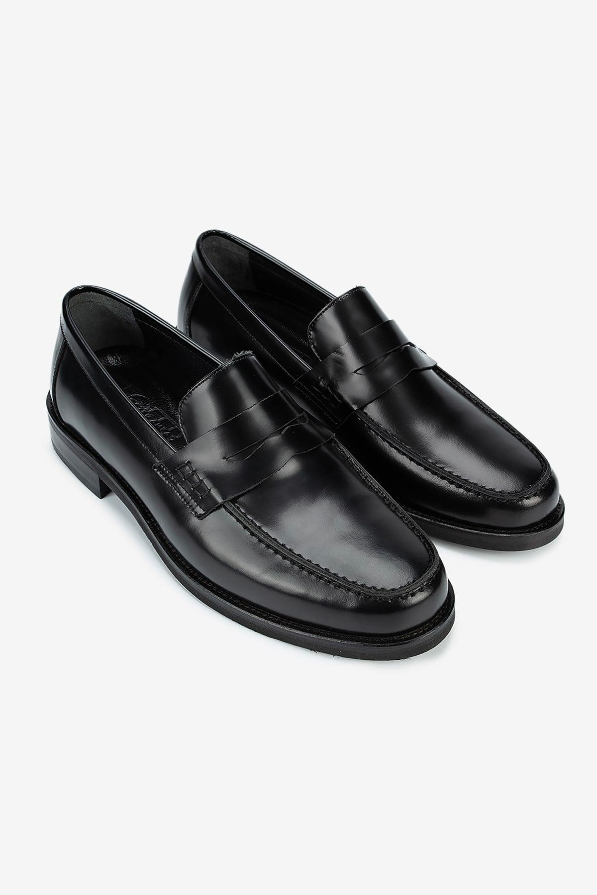 Erkek Açma Deri Jurdan Tabanlı Bantlı Klasik Loafer — Siyah · görsel 2