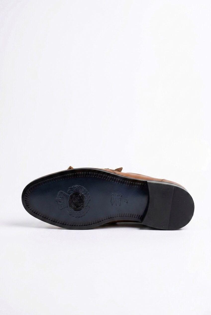 Erkek Süet Eva Tabanlı Bantlı Klasik Loafer — Taba · görsel 4