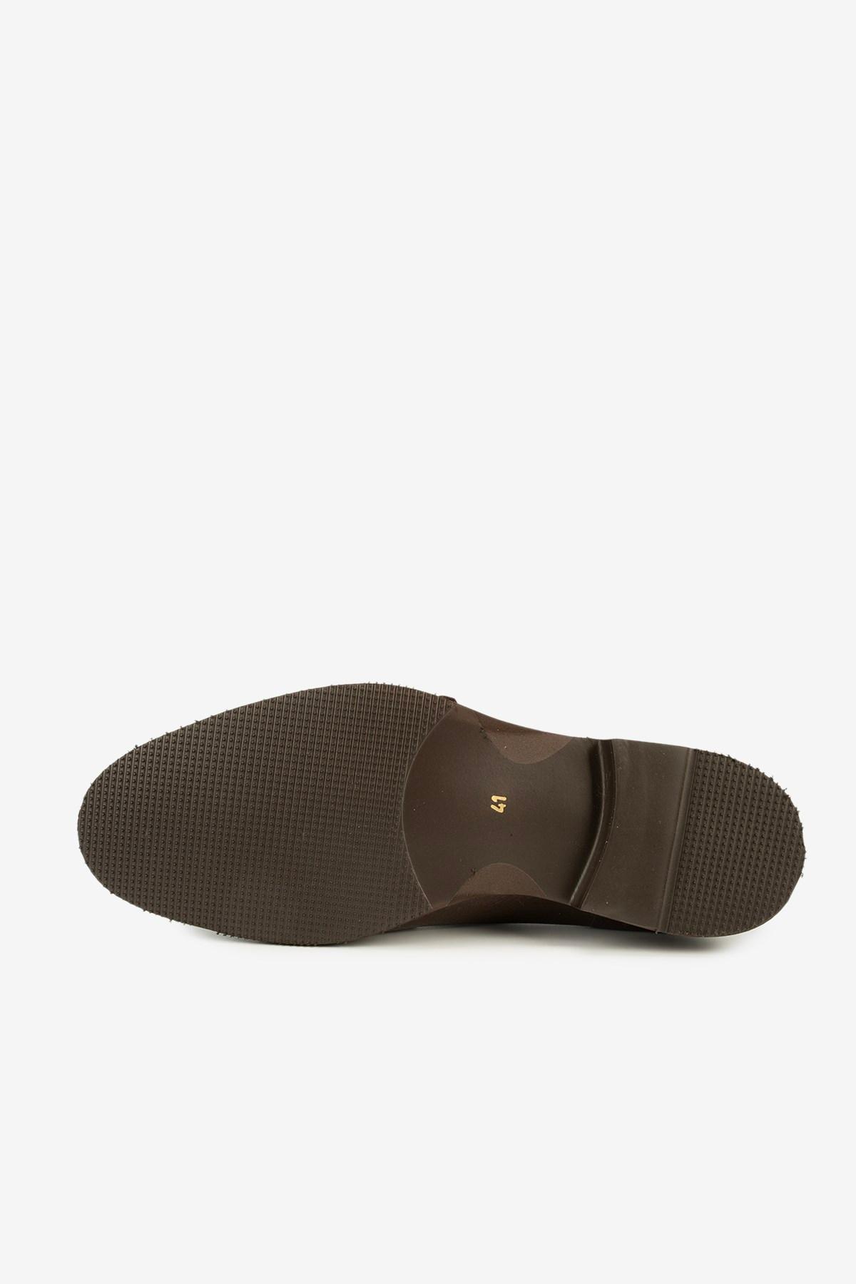 Erkek Floter Deri Eva Tabanlı Tokalı Klasik Loafer — Kahverengi · görsel 4