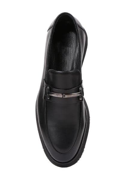 Erkek Deri Eva Tabanlı Tokalı Klasik Loafer — Siyah · görsel 5