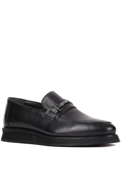 Erkek Deri Eva Tabanlı Tokalı Klasik Loafer — Siyah · görsel 2