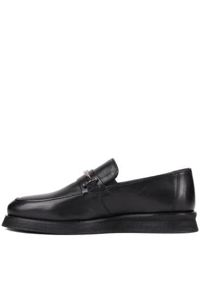 Erkek Deri Eva Tabanlı Tokalı Klasik Loafer — Siyah · görsel 3