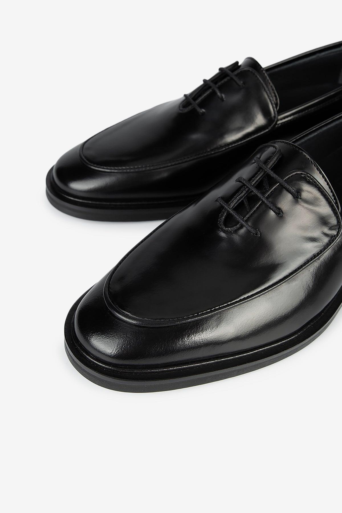 Erkek Açma Deri Jurdan Tabanlı Bantlı Klasik Loafer — Siyah · görsel 3