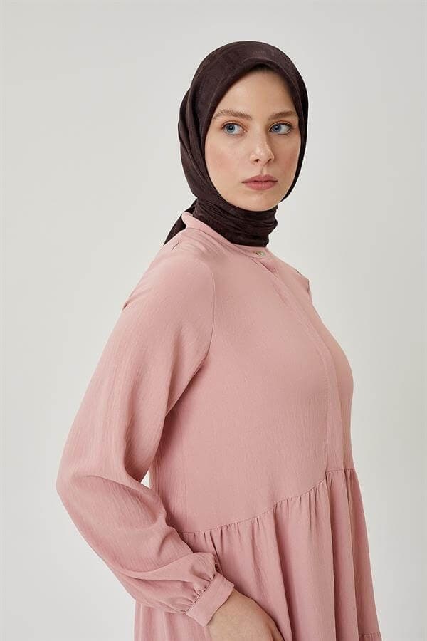 Acı Kahve F Desen Parlak Jakar Eşarp - görsel 4