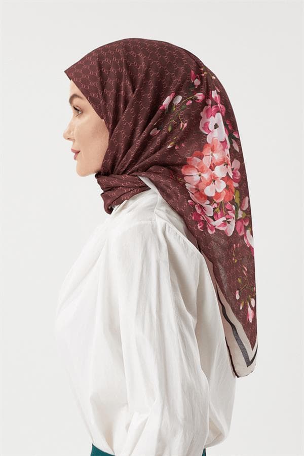 Acı Kahve - Rose Pamuk Eşarp - görsel 3