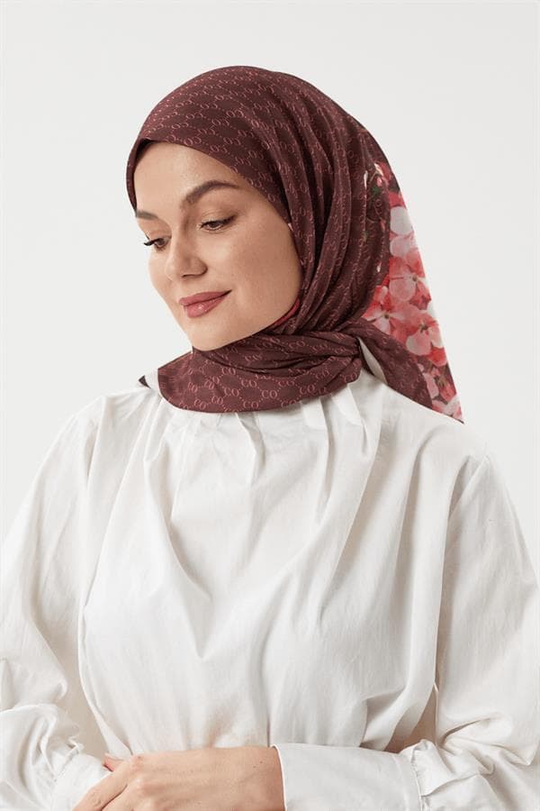 Acı Kahve - Rose Pamuk Eşarp