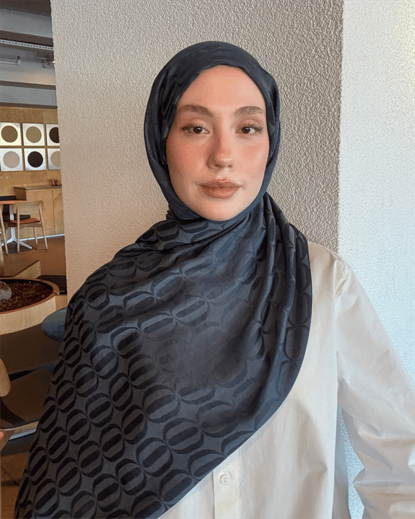 Antrasit Nova Desen Jakar Şal