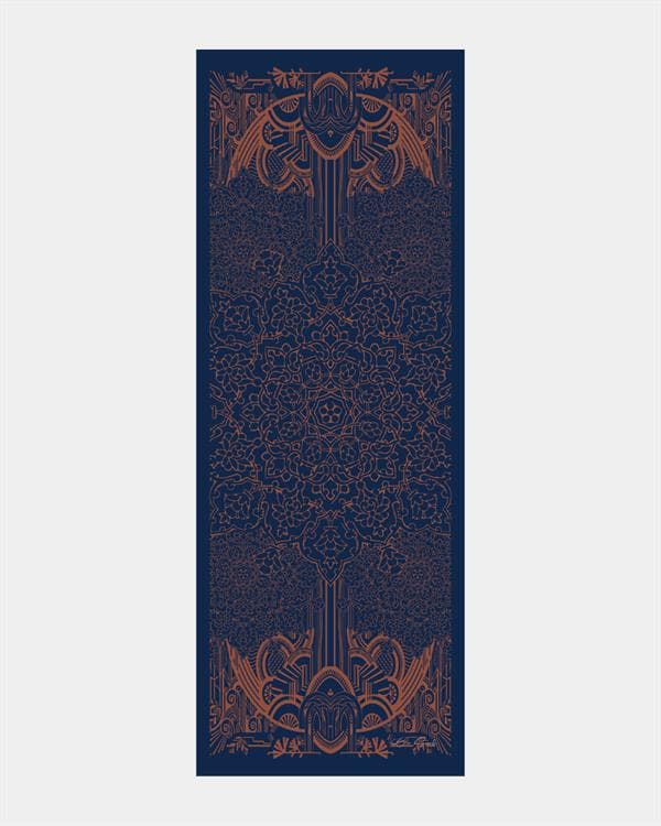 Bakır & Gece Laciverti Harem Rüyası Desen Şal - 79 - görsel 6