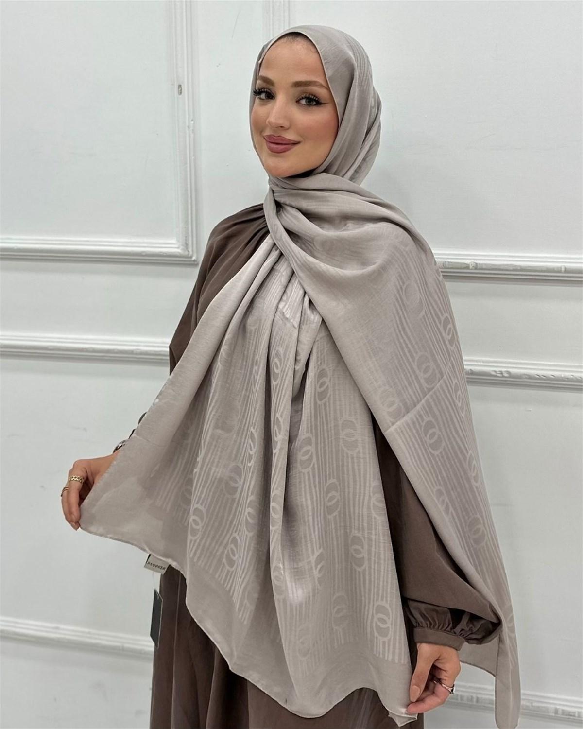 Bej Imannoor Serena Desen Pamuk Jakar Şal