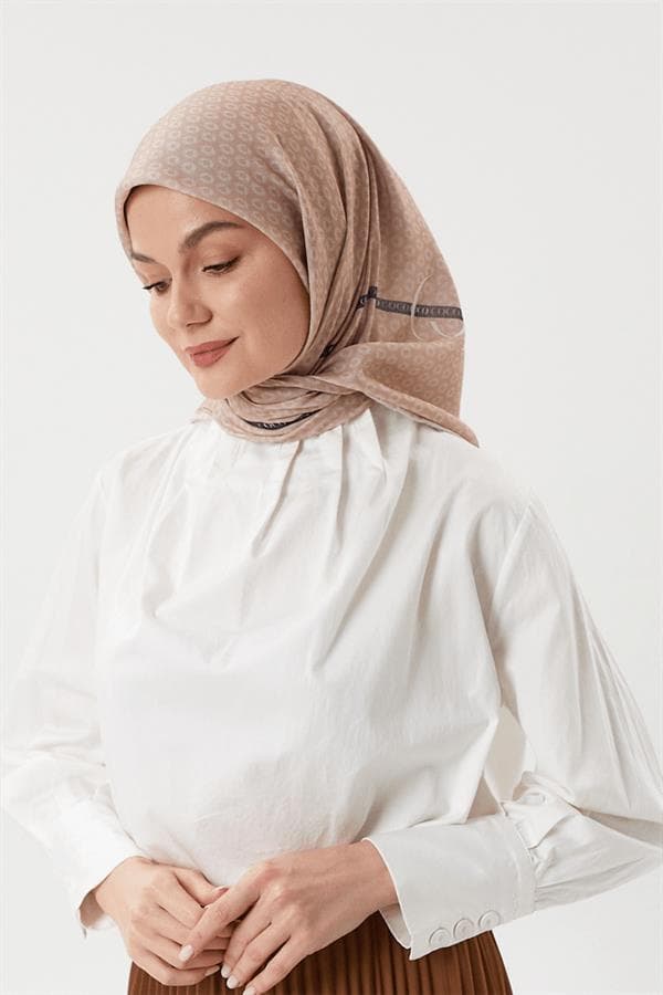 Bej - Morocco Pamuk Eşarp - görsel 3