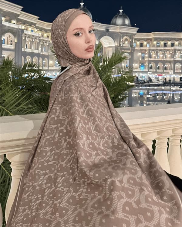 Bej Select Vual İpek Şal - görsel 3