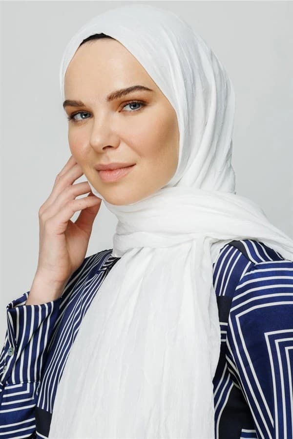 Beyaz Bambu Şal
