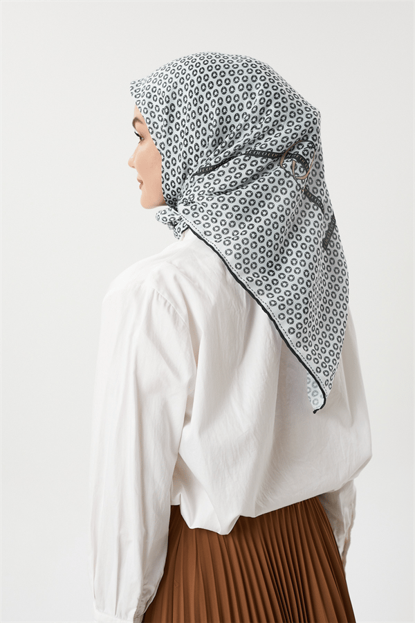Beyaz - Morocco Pamuk Eşarp - görsel 3