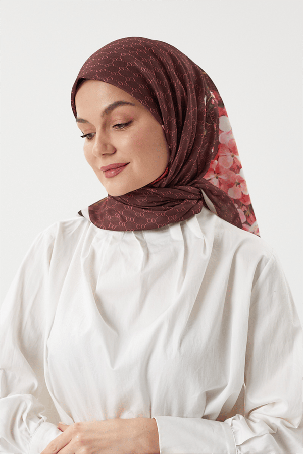 Bordo - Rose Pamuk Eşarp