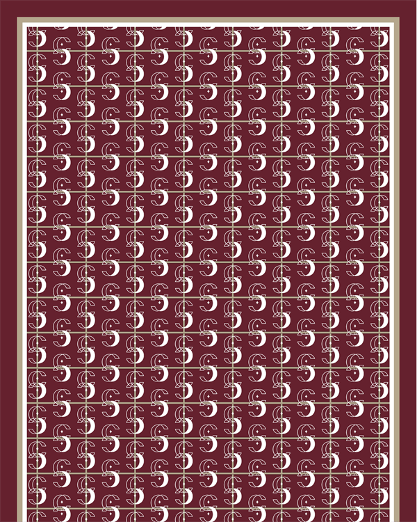Bordo Royal Vual İpek Şal - görsel 6
