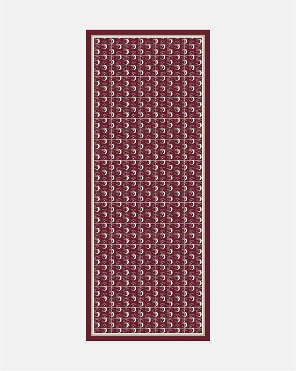 Bordo Royal Vual İpek Şal - görsel 5