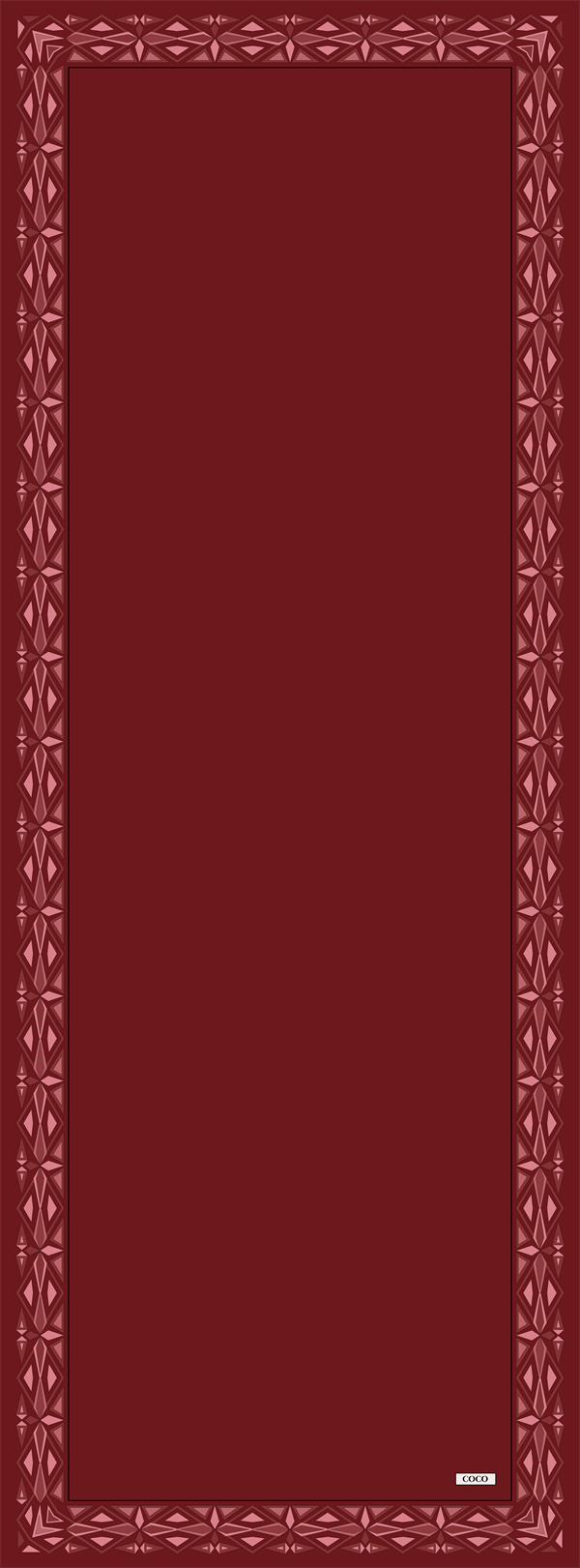 Bordo Venedik Desen Pamuk Vual Şal - görsel 4
