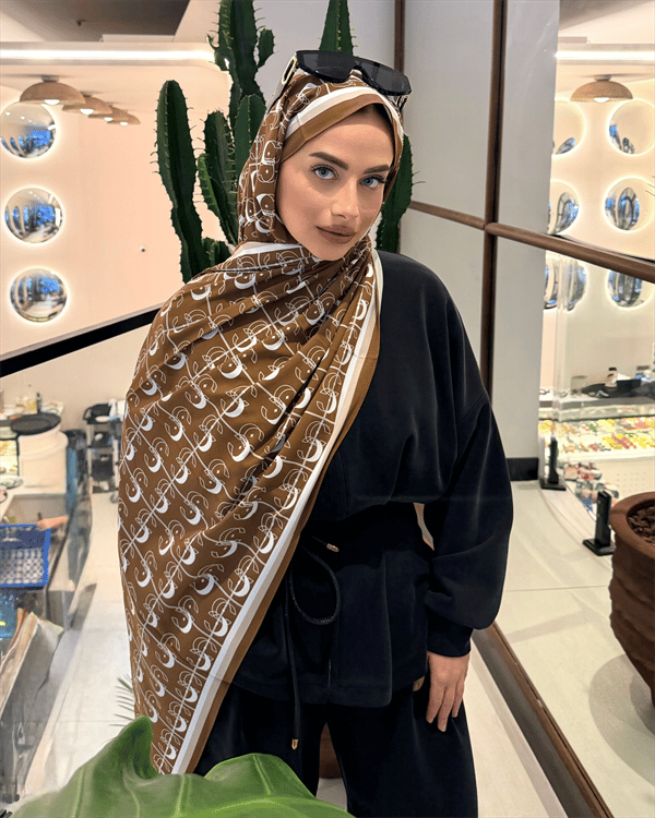 Camel Royal Vual İpek Şal - görsel 4