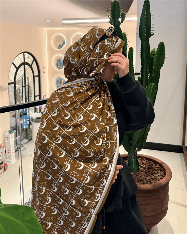 Camel Royal Vual İpek Şal - görsel 3