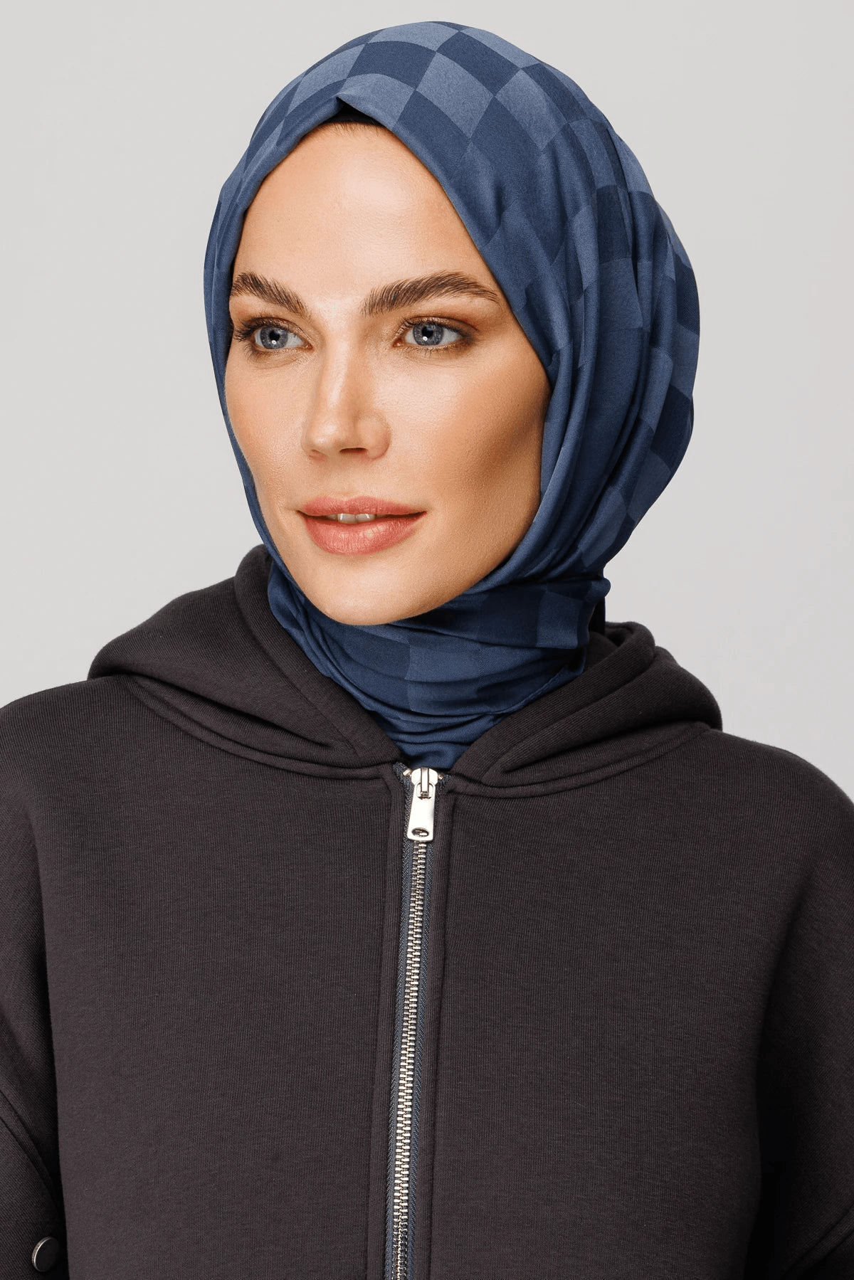 Füme Dama Desen İpeksi Jakar Şal