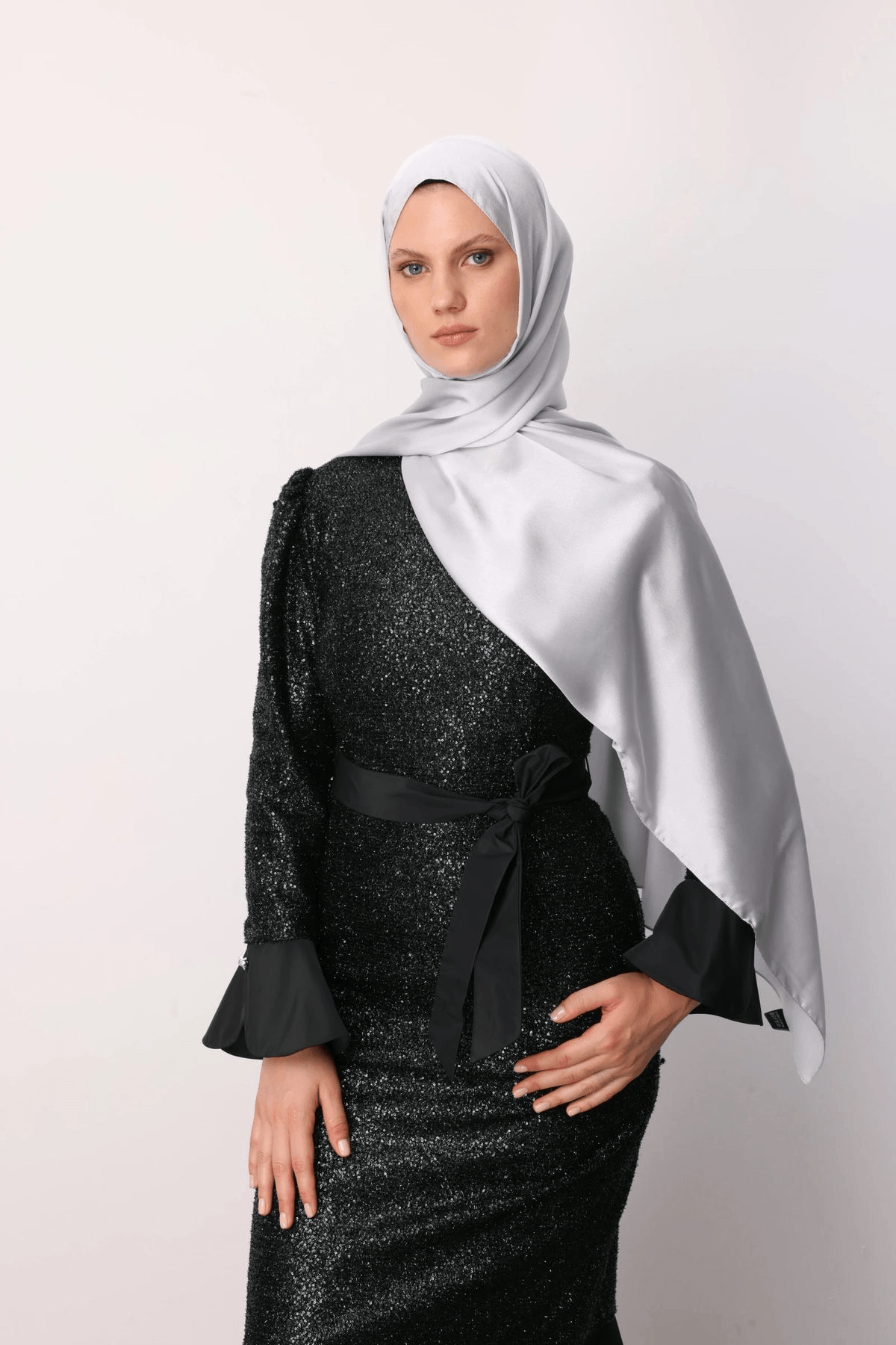 Açık Gri Diamond Aura Şal