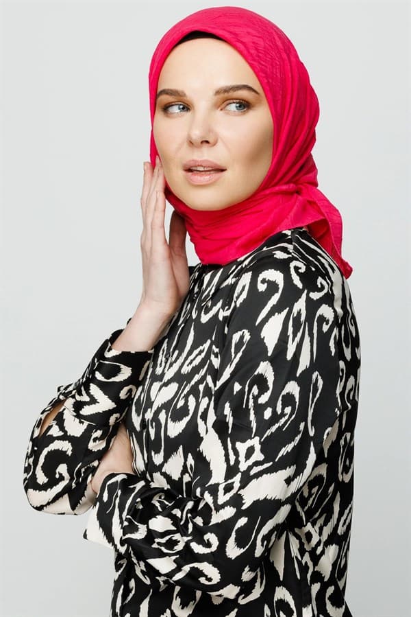 Fuşya Bambu Eşarp