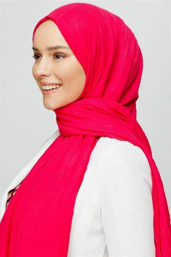 Fuşya Bambu Şal - görsel 3