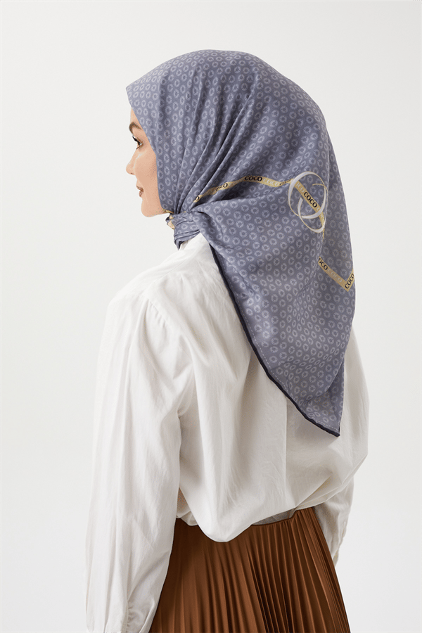 Gri - Morocco Pamuk Eşarp - görsel 3