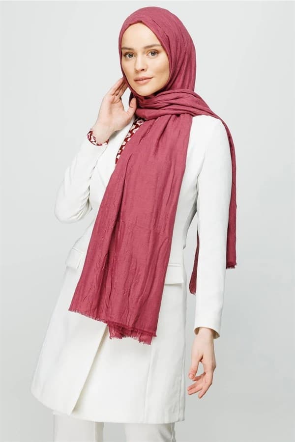 Gül Kurusu Bambu Şal