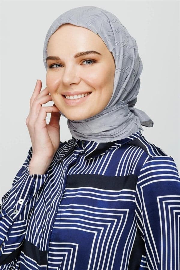 Gümüş Piliseli Bambu Eşarp