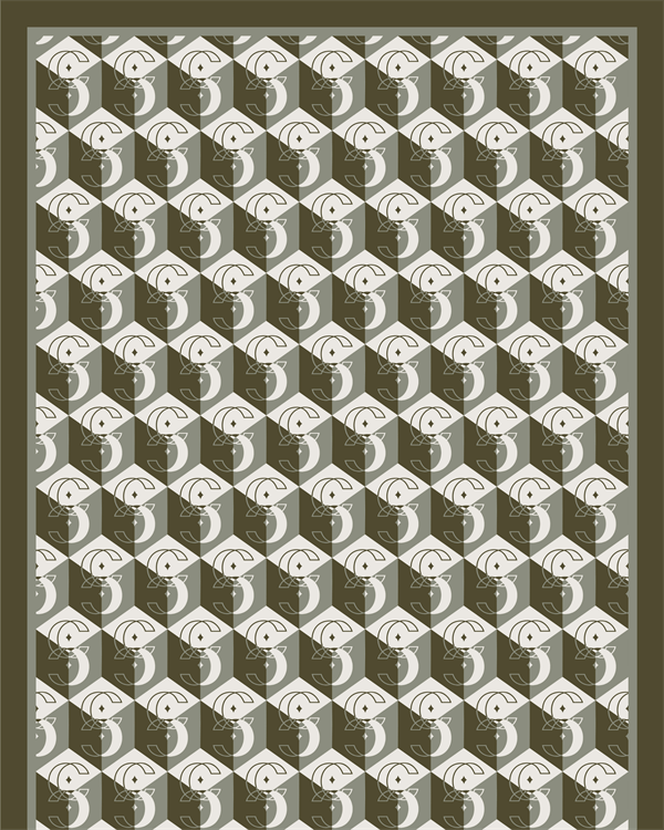 Haki Icon Vual İpek Şal - görsel 4
