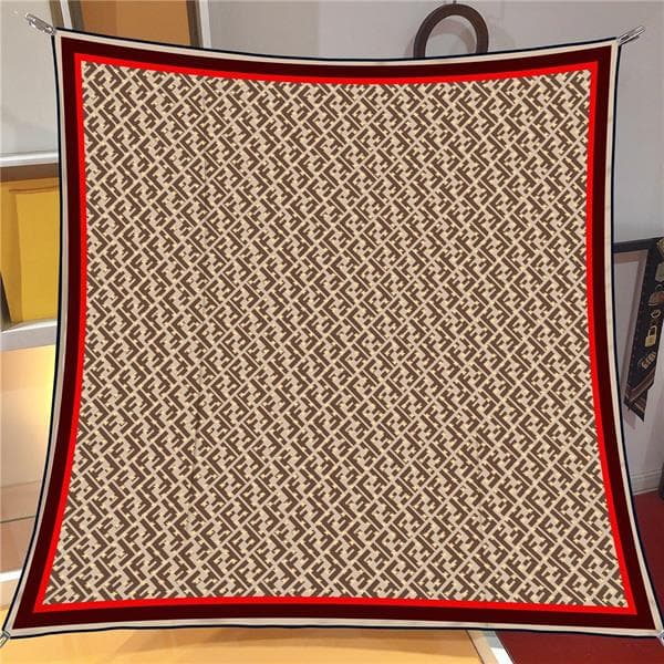 İthal Bordo & Bej F Arı Desen Twill İpek Eşarp