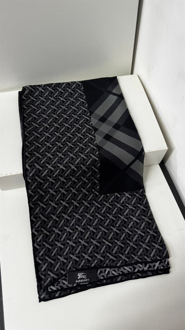 İthal Füme B Classic Desen Twill İpek Eşarp