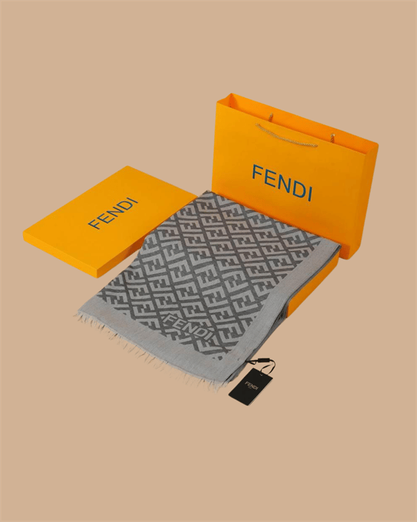 İthal Füme F Desen Yün İpek Şal