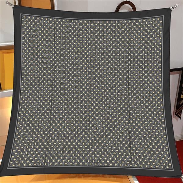 İthal Füme & Gri G Arı Desen Twill İpek Eşarp