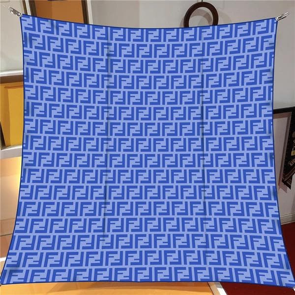 İthal İndigo F Desen Twill İpek Eşarp