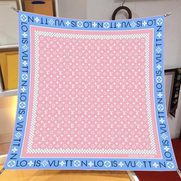 İthal Şeker Pembe LV Classic Twill İpek Eşarp