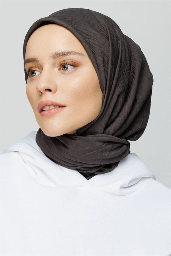 Koyu Füme Bambu Eşarp