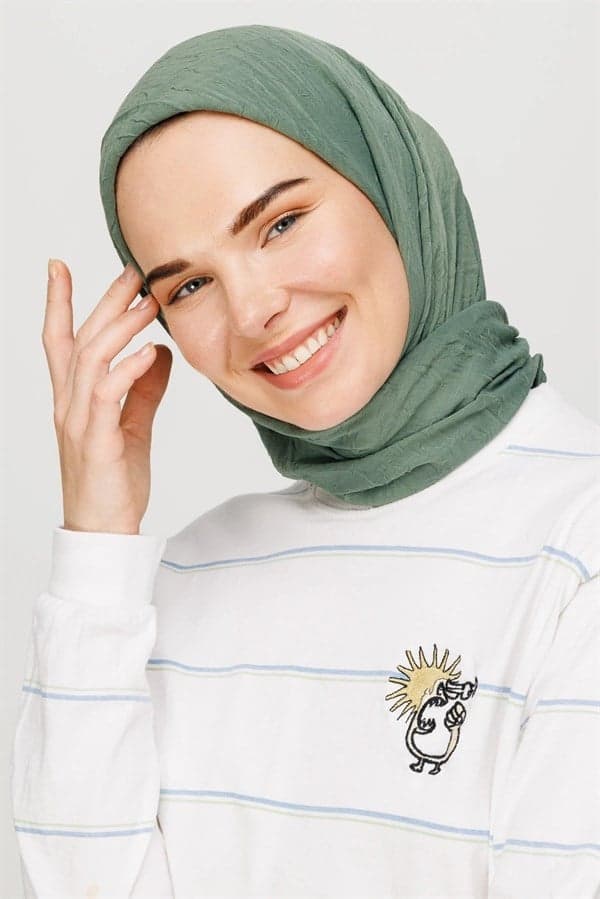 Küf Yeşili Bambu Eşarp