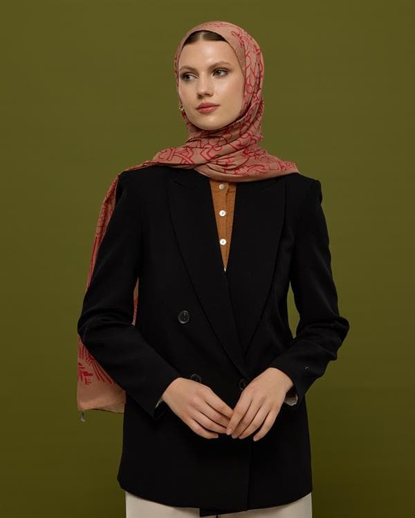 Kum Beji & Nar Çiçeği Harem Rüyası Desen Şal - 08 - görsel 4