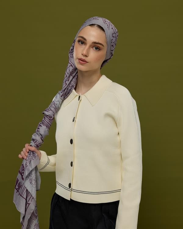 Leylak & Erguvani Harem Rüyası Desen Şal - 02 - görsel 8