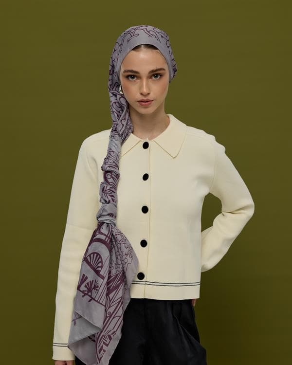 Leylak & Erguvani Harem Rüyası Desen Şal - 02 - görsel 4